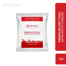 Load image into Gallery viewer, S22 - SDPMart Premium Stemless Dry Chilli (Zip Lock)- Extra hot - 1 Lb
